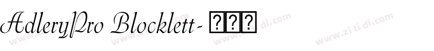 AdleryPro Blocklett字体转换